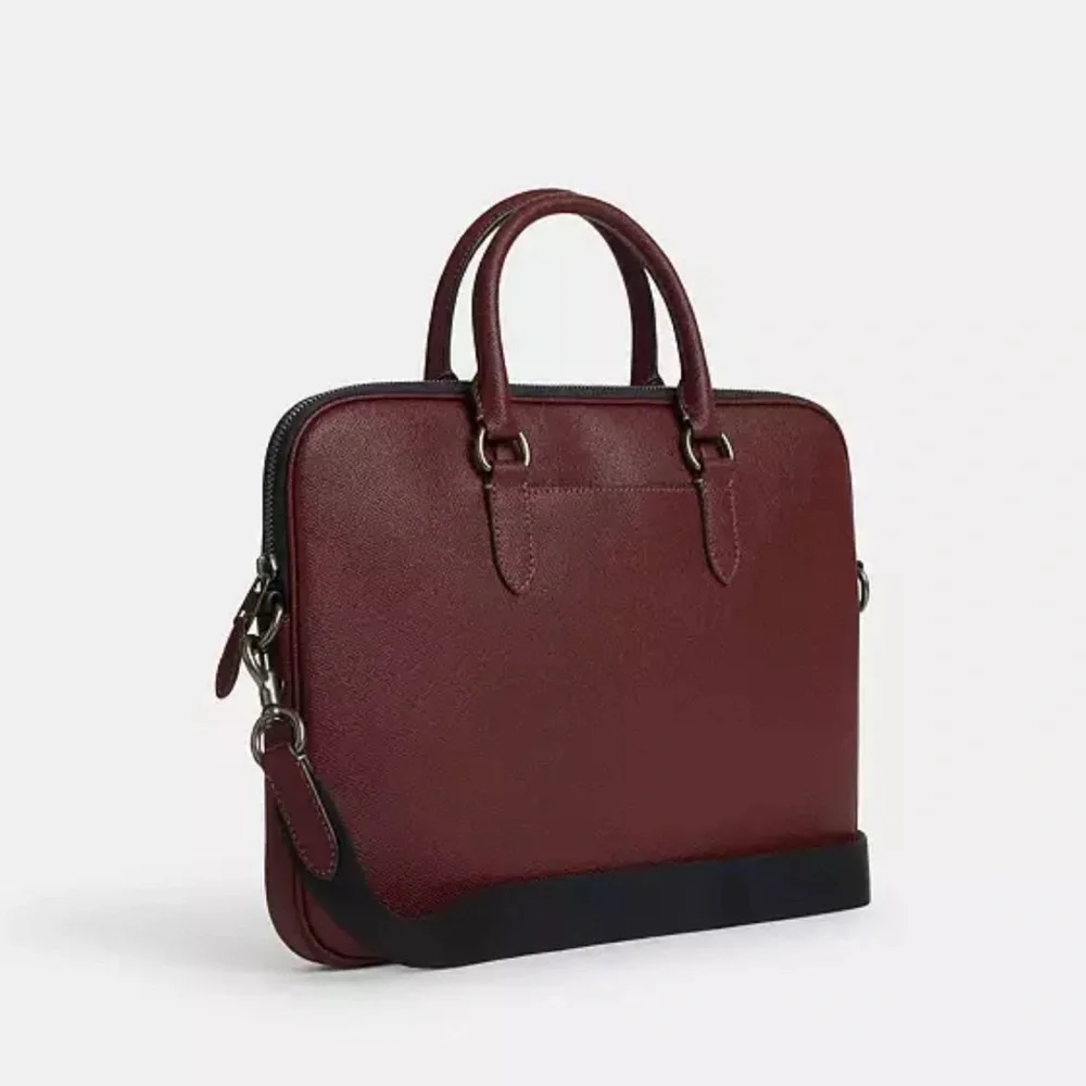 Coach Maroon Laptop Bag with Black Accents - Picture 2 of 6